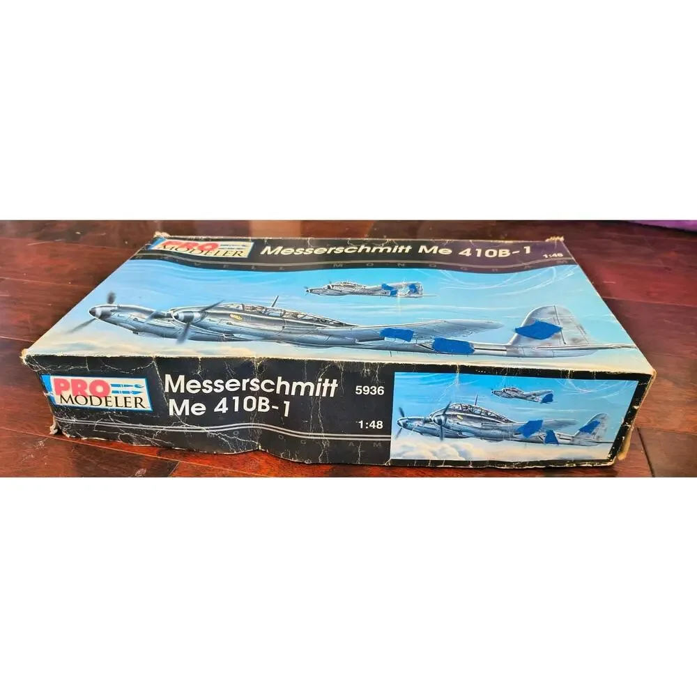 Pro Modeler Revell Messerschmitt Me 410B-1 1/48 Kit 5936 Sealed Sprues Worn Box
